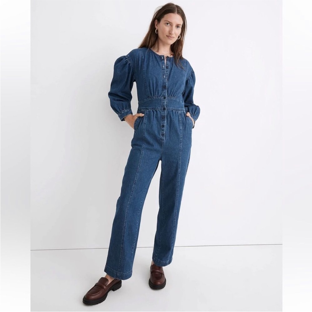 Madewell Denim straight leg Jumpsuit